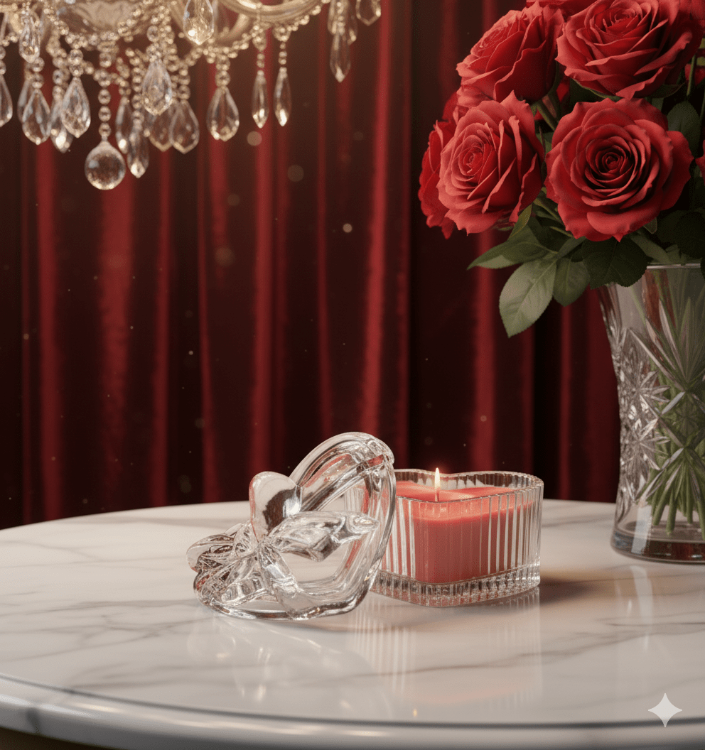 Heart Shaped Luxury Scented Fancy Candle Premium Gift Set