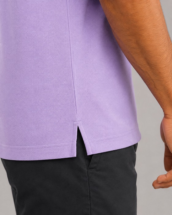 Formal T Shirt Men - Lavender T Shirt Men Polo - Tipping Collar Style