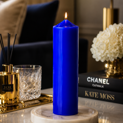 Scented Simple Pure Soywax Pillar Candle - ROYAL BLUE