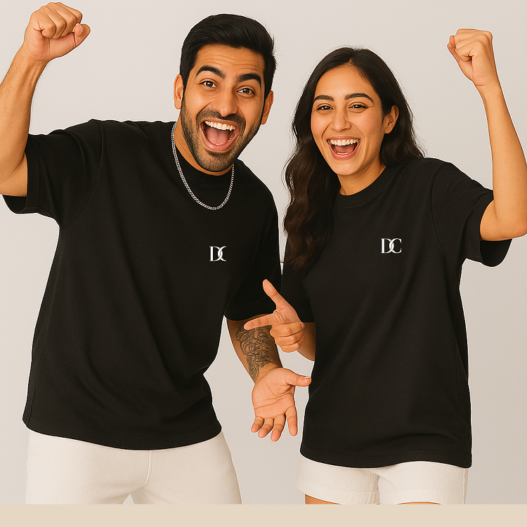 Mens Black Plain Oversized T Shirt – Loose Fit Oversized T Shirt Men
