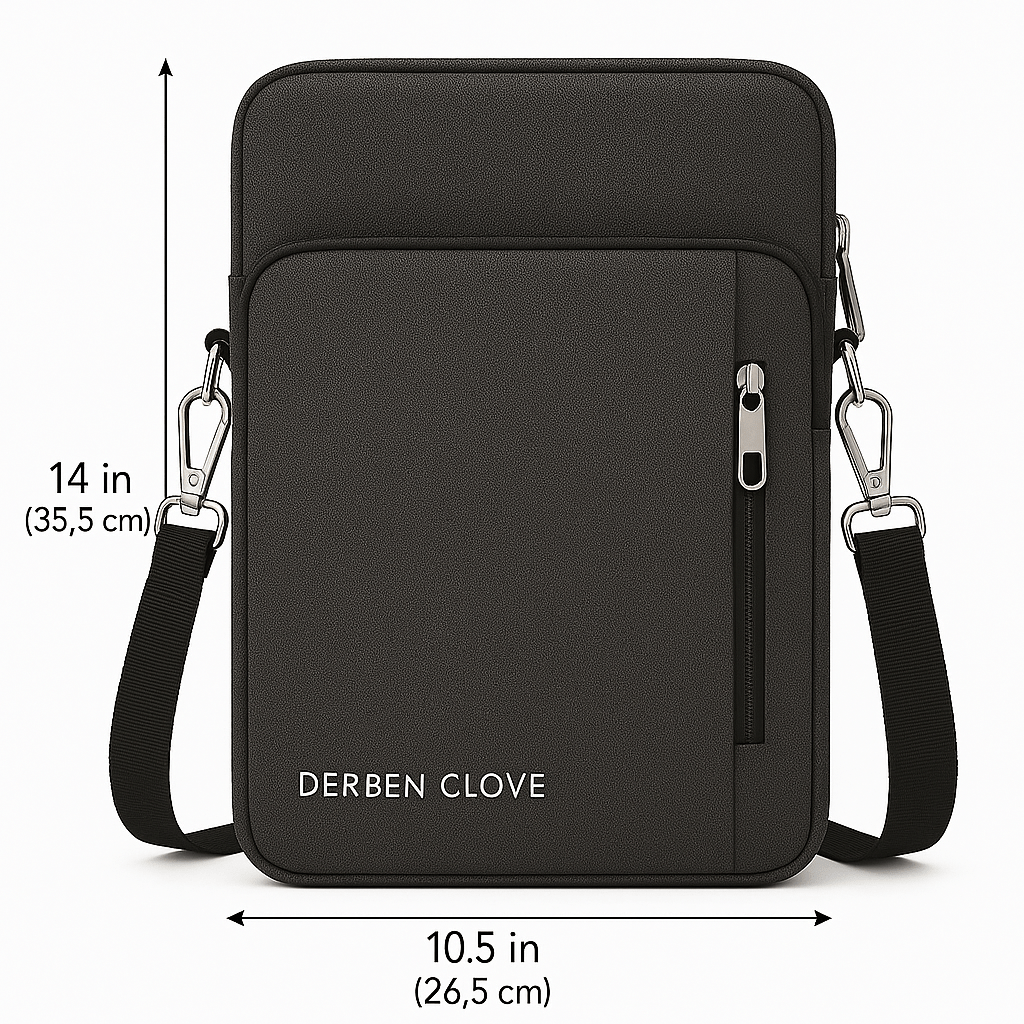 DC 15.6 Inch Sleeve Laptop Handbag with Shoulder Belt Black