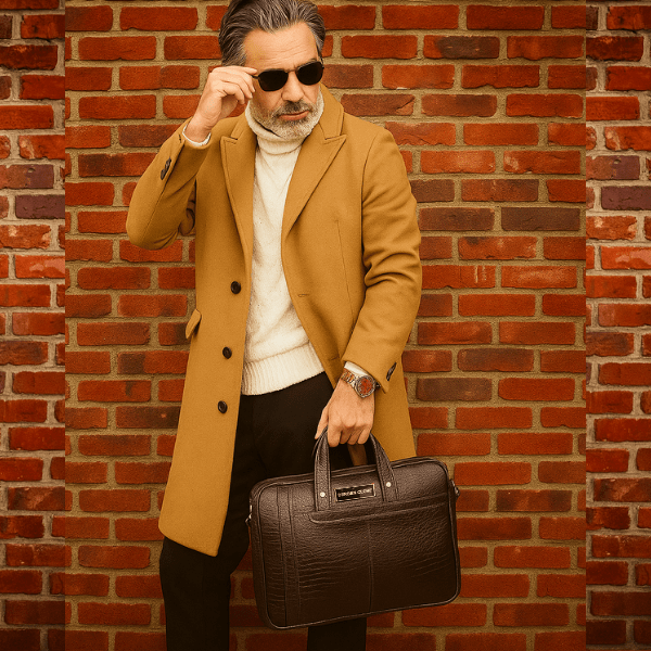 Classy Leather Laptop Briefcase Office Messenger Bag for men and women