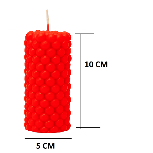 Luxury Red Bubble Pillar Candle Scented Long Fancy Pillar Candles