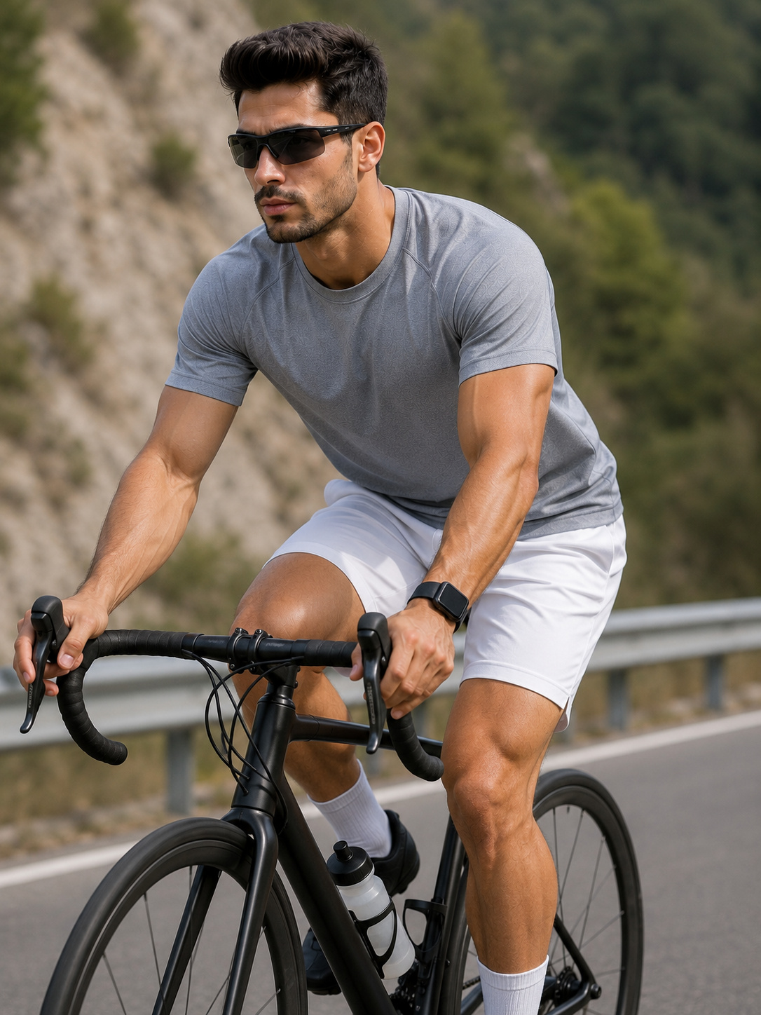 Grey Sports T Shirt for Men Running, Gym, Kabaddi Tee