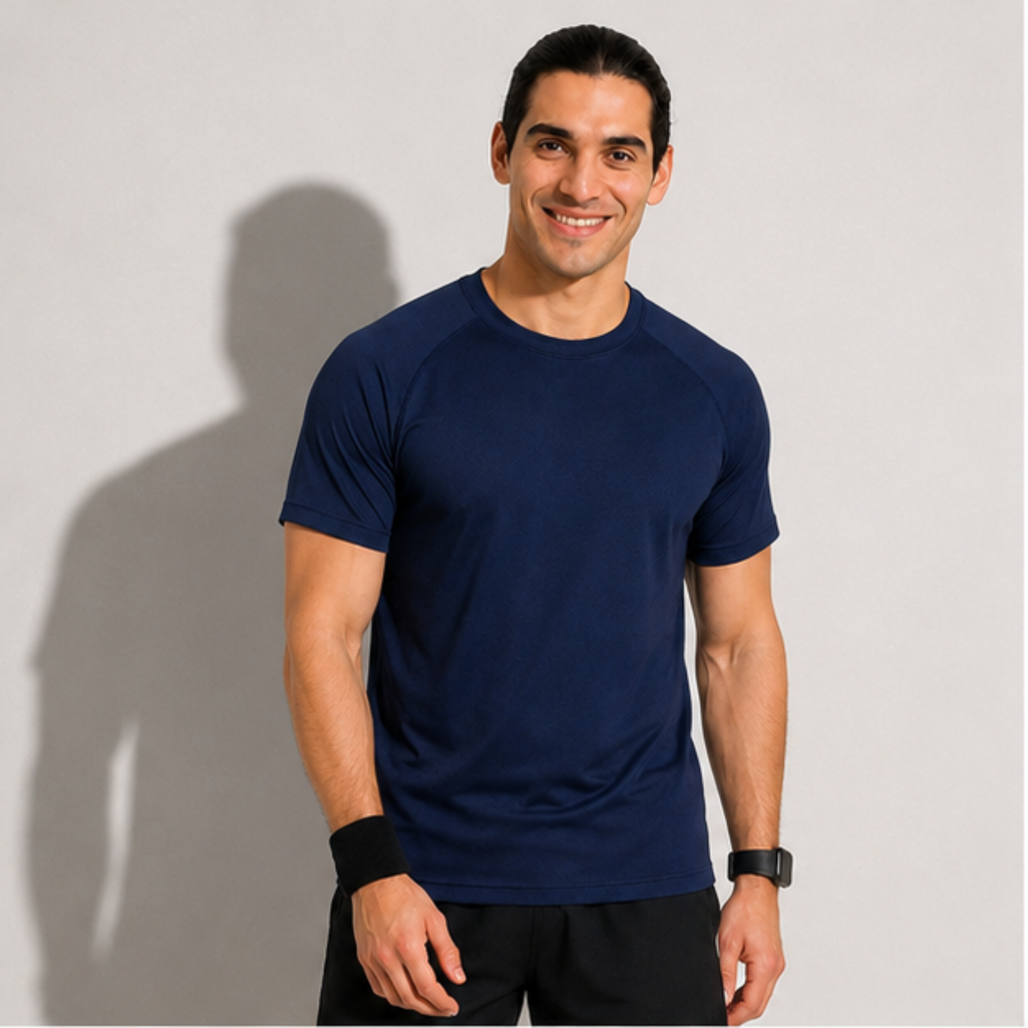 Navy Sport T Shirt Mens | Gym, Running, Football Tee