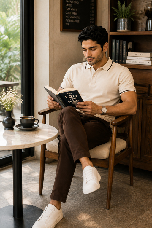 Neck Polo T Shirt – Classic Beige Collar T Shirt Formal Wear
