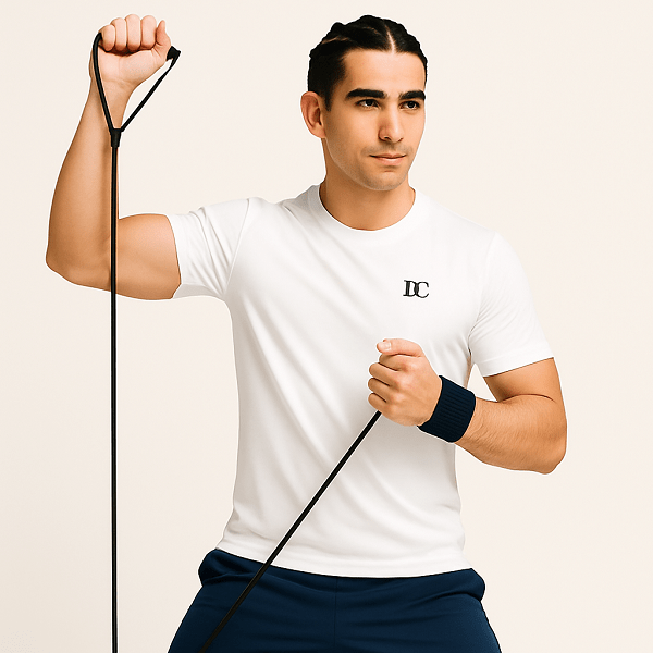 Men's White Sports T-Shirt – Gym, Running, Football, Workout Tee