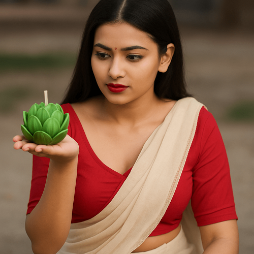 Soy Wax Rose Scented Candle Designer Aroma Fragrance Candle - GREEN