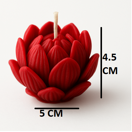 Soy Wax Rose Scented Candle Designer Aroma Fragrance Candle -  Red