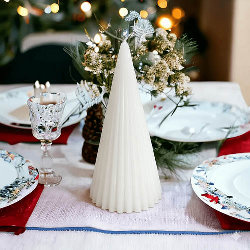 Luxury Spiral Cone Christmas Candle Aromatic Scented Candle red or white