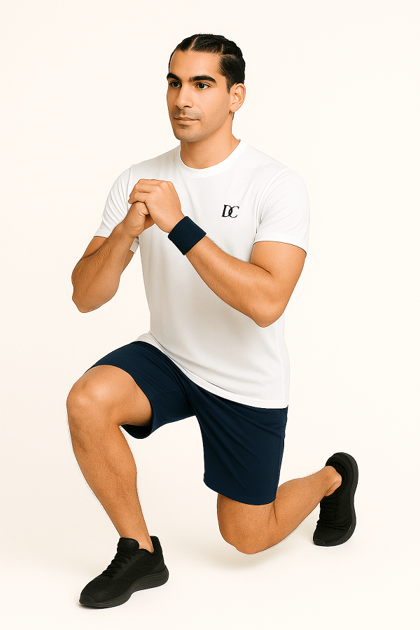 Men's White Sports T-Shirt – Gym, Running, Football, Workout Tee