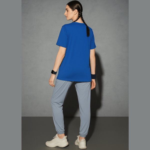 Women's Royal Blue Gym T Shirt | Raglan Sports Tee Shirt